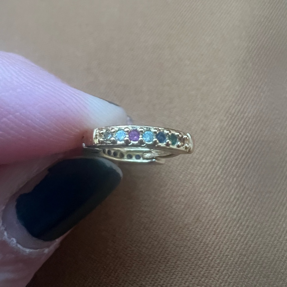 St. Eve Mini Rainbow Jewel Hoops